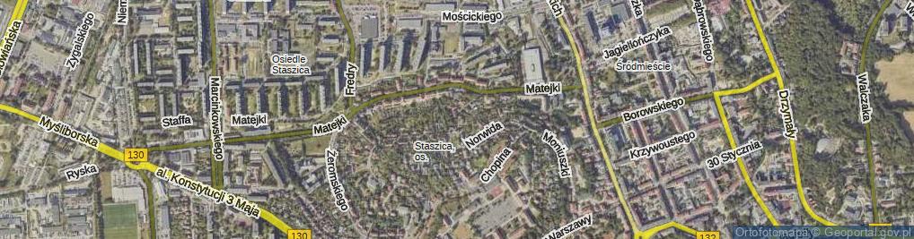 Zdjęcie satelitarne Skłodowskiej-Curie Marii ul.